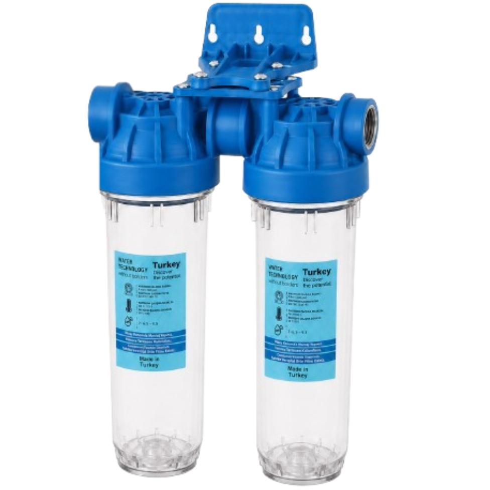 Double Plastic Threaded Filter Housing (10 Inch)