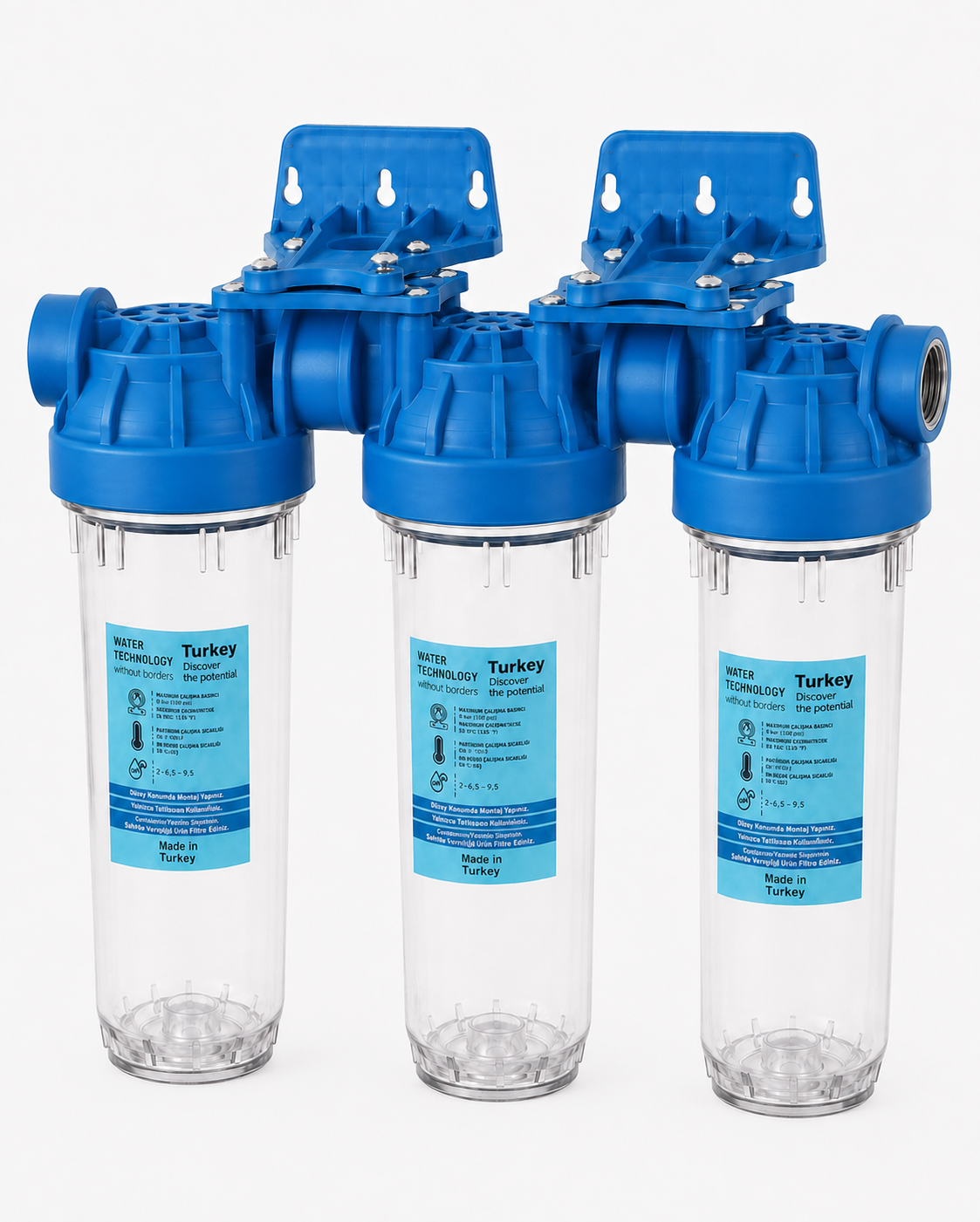 Triple Plastic Threaded Filter Housing (10 Inch)